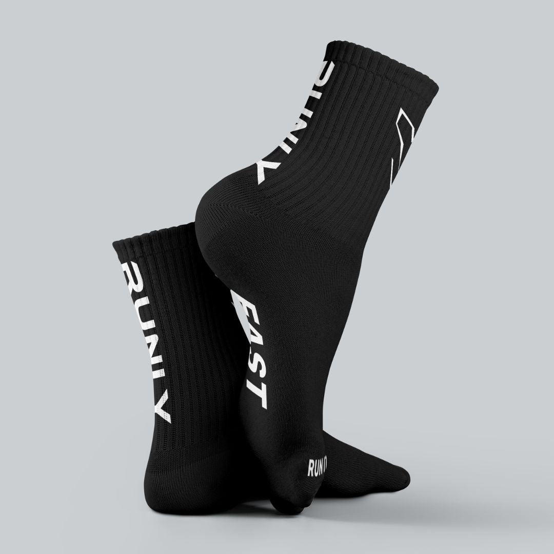 Running Socks | Black White