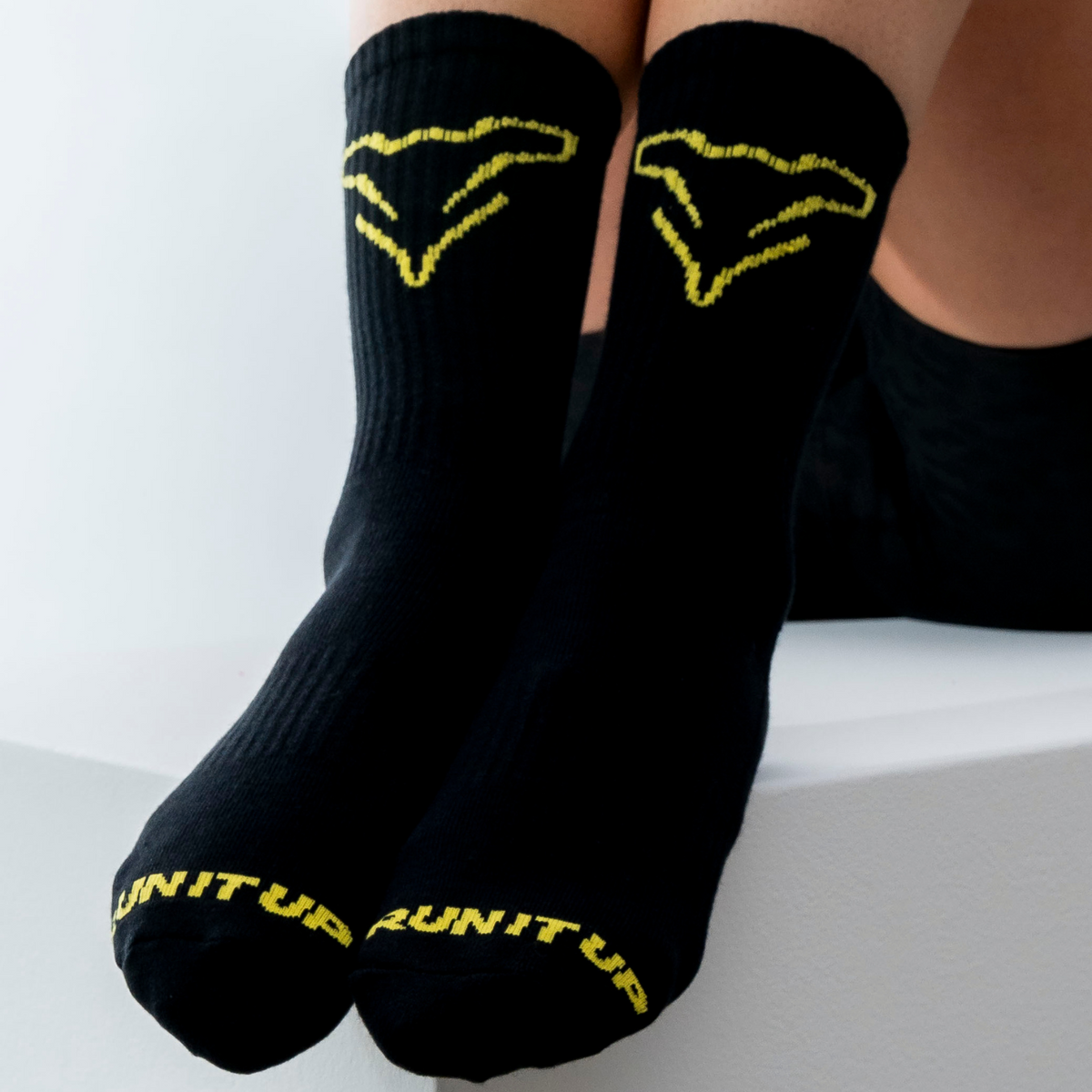 Running Socks | Black Neon