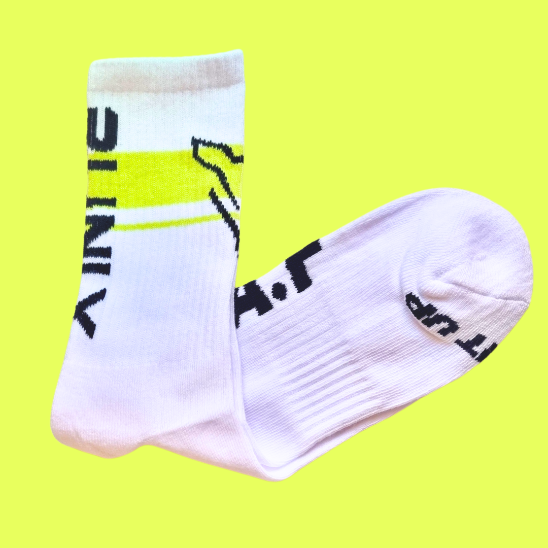 Running Socks | White Neon