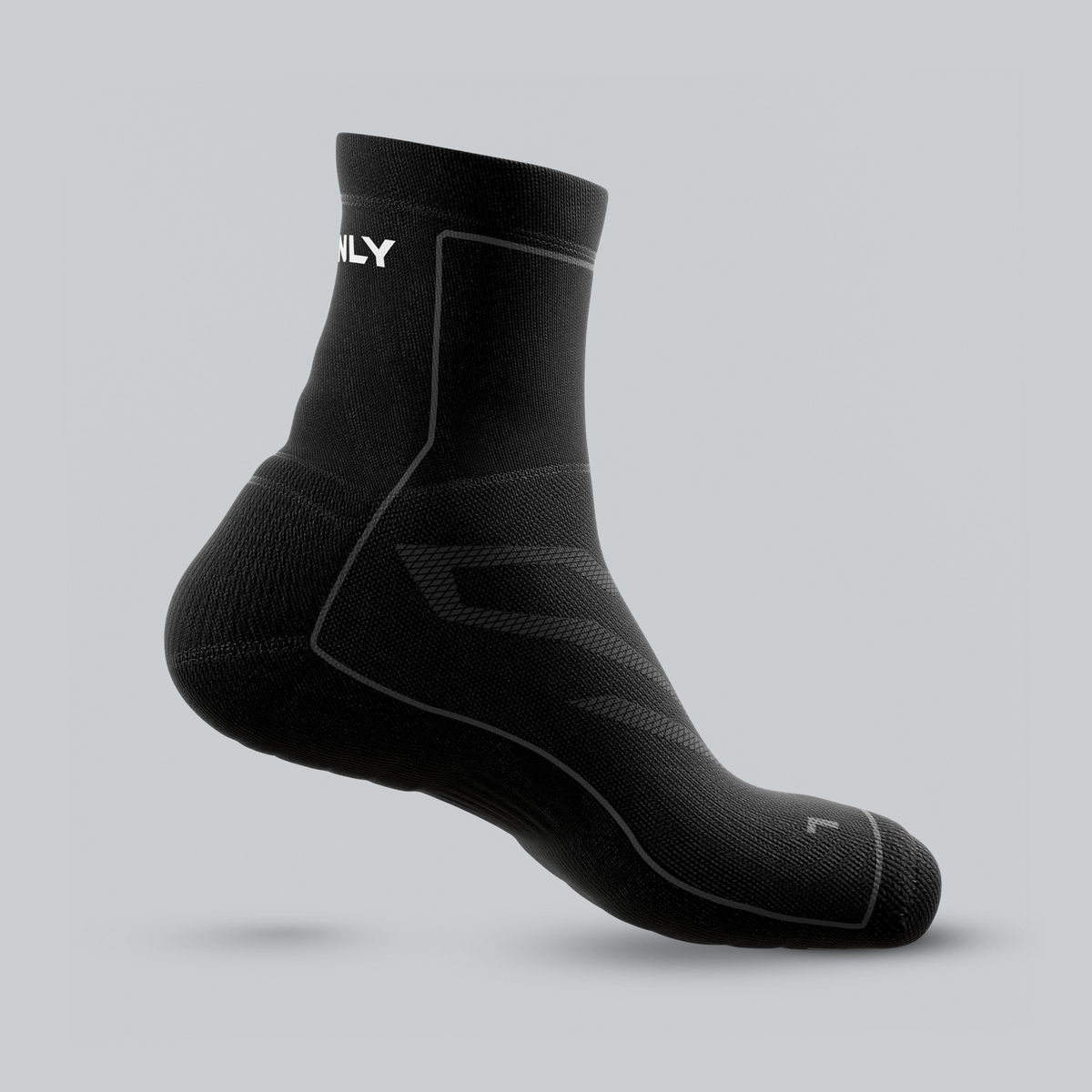 Performance Running Socks | Carbon Black