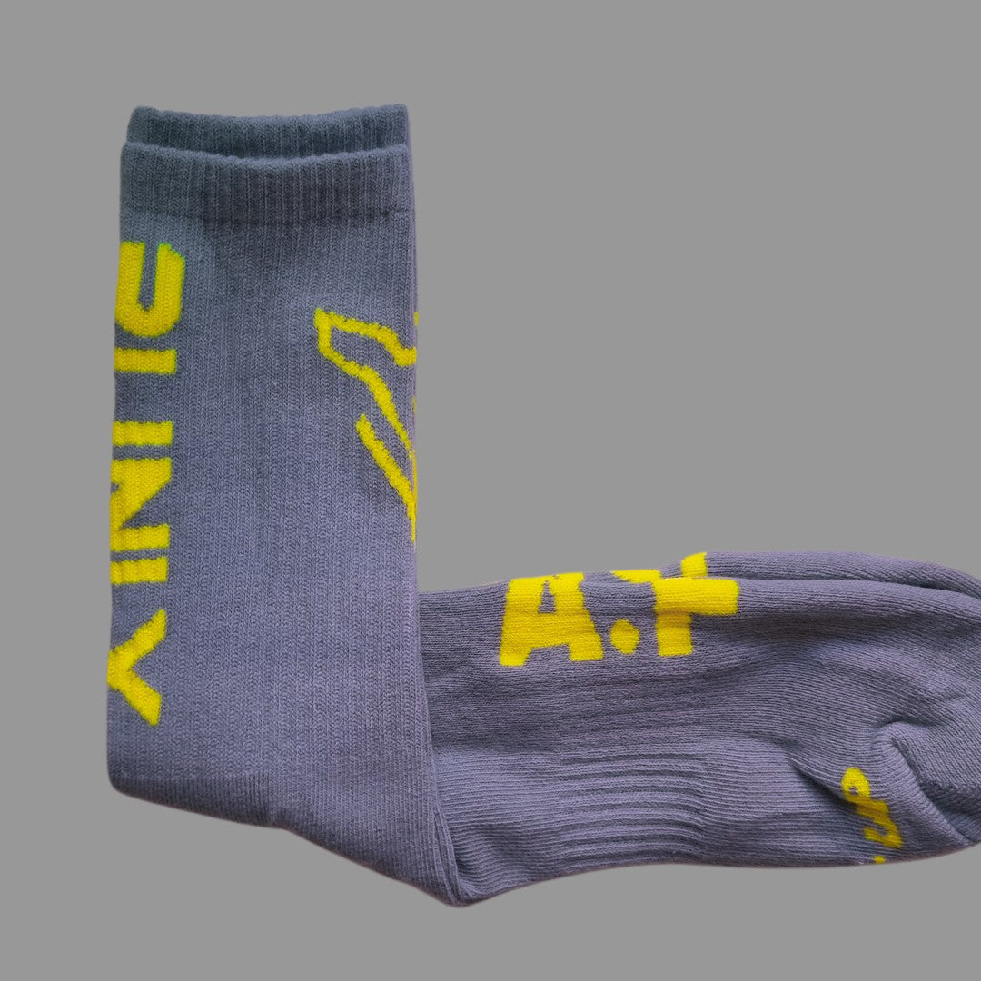 Running Socks | Grey Neon