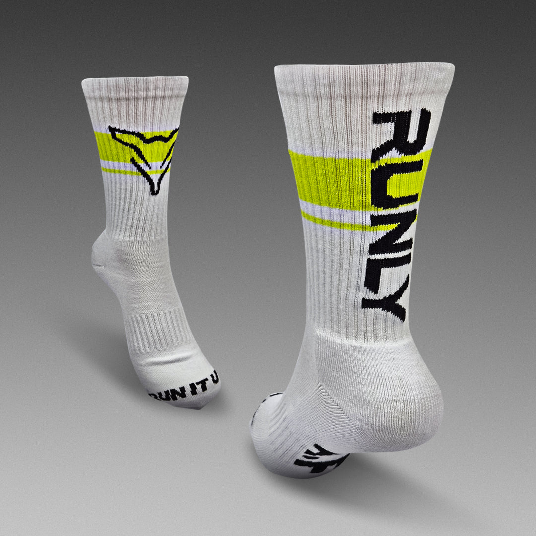 Running Socks | White Neon