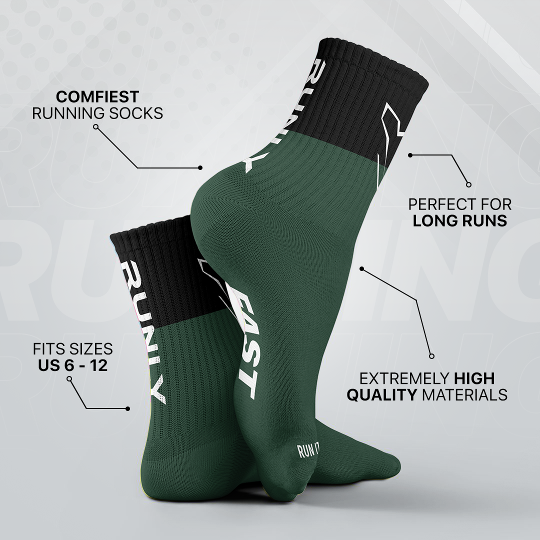 Running Socks | Forest Black