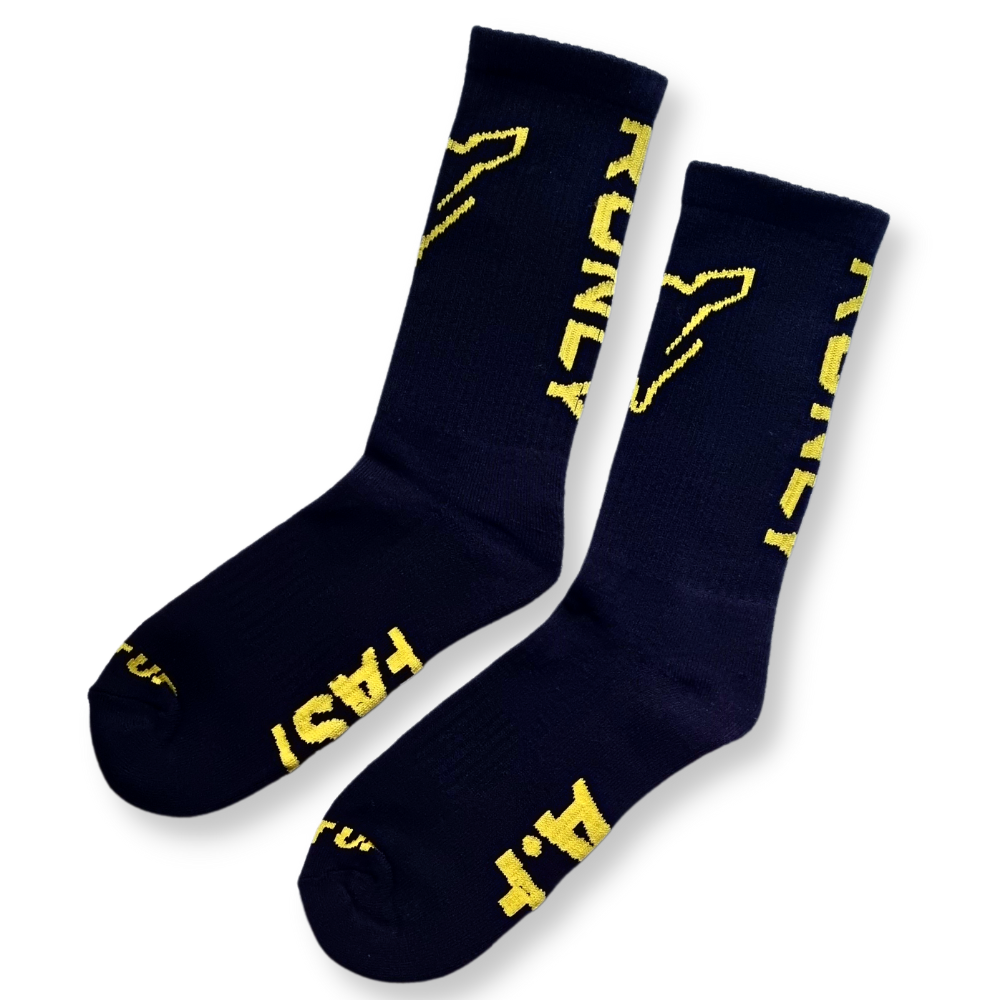 Running Socks | Black Neon